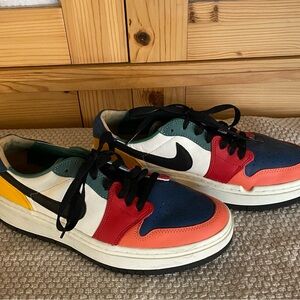 Nike Women's Sneakers in Red, Blue, and Yellow